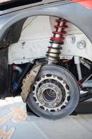 rally car brake system detail photo