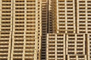 Wooden Pallets stacked photo