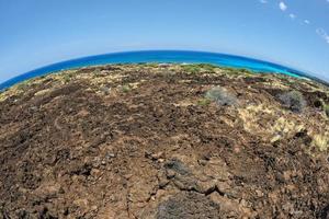 big island hawaii lava and sea landscape view photo