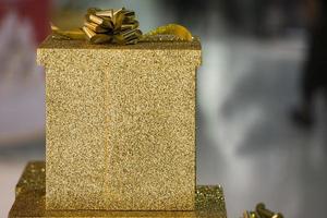 gold christmas box photo