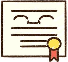 Certificate Chalk Drawing vector