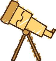 Telescope Chalk Drawing vector