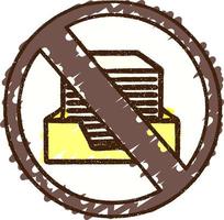 No Paperwork Chalk Drawing vector