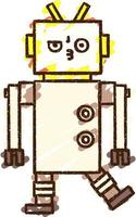 Robot Chalk Drawing vector