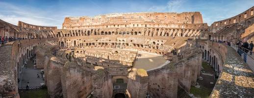 ROME, ITALY - NOVEMBER 24 2012 visitors inside Coliseum colosseum photo