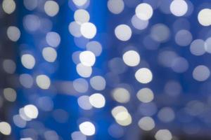 Lights on blue bokeh photo