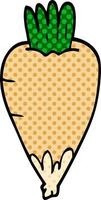 cartoon doodle root vegetable vector