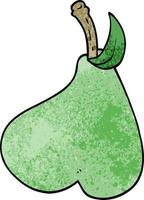 cartoon doodle healthy pear vector