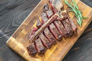 Grilled T-bone steak photo