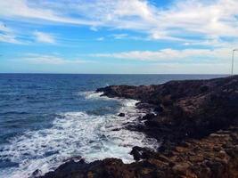 Rocky coast beautiful pristine nature photo