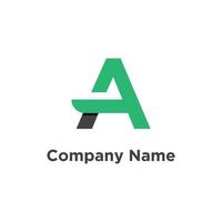 Letter A logo design template on white background vector