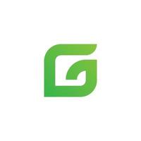 Simple green letter G logo design template on white background. Suitable for any branding logo template and etc. vector