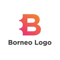 plantilla de diseño de logotipo de letra b sobre fondo blanco vector