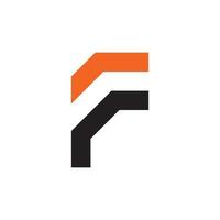 Modern letter F logo design template on white background vector