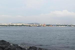 Istanbul. On the shore of the Bosphorus Strait photo