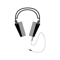 ilustración de diseño plano de auriculares vector