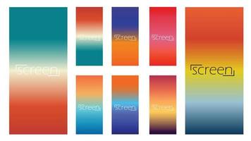 Orange collection of colorful smooth gradient background for Modern screen vector design for mobile color gradients