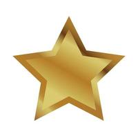 Gold Star, vector illustration