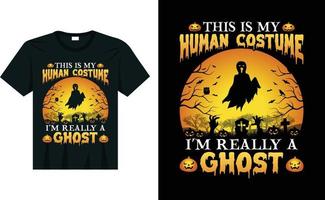 This is my human costume I'm really a ghost halloween t shirt vector