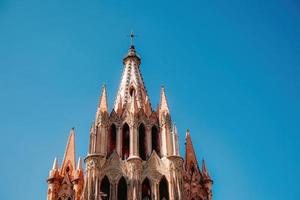 San Miguel de Allende, Landmark Parroquia De San Miguel Arcangel cathedral in historic city center photo