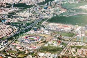 Aerial view of Corregidora stadium in Queretaro Mexico with copyspace photo