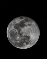 Large detailed full moon with black background and copy space photo