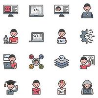 kids coding icon vector , studying, game, development, robotics