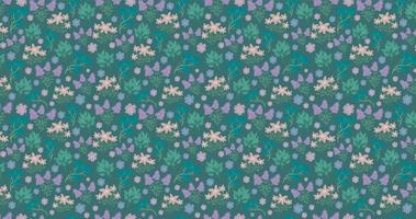 Cute Floral background in the small flower.   very small spring, summer flowers. dark background. vector