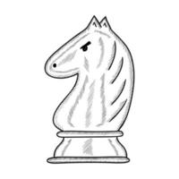 Chess doodle set vector