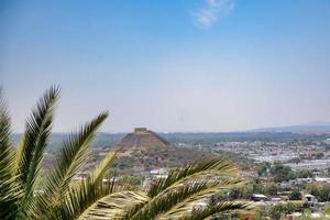 El Pueblito pyramid Quertaro Mexico archaeological zone Mayan ruins Hispanic town blue sky tourist place magical townhistorical point photo