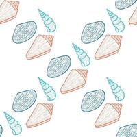 seashells, seamless color 7 vector