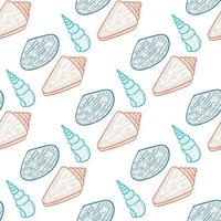 seashells, seamless color 9 vector