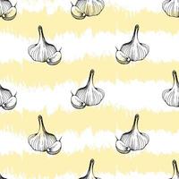 garlic seamless pattern vector