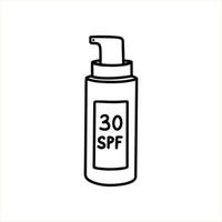 sunscreen cream. bector illustration vector