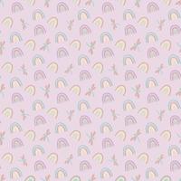 pattern with rainbows and dragonfly vector