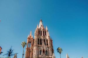 San Miguel de Allende, Landmark Parroquia De San Miguel Arcangel cathedral in historic city center photo
