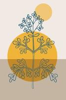 common rue, abstract, poster, minimal vector