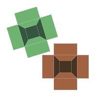 A set of two boxes vector