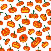 Pumpkins seamless pattern vector