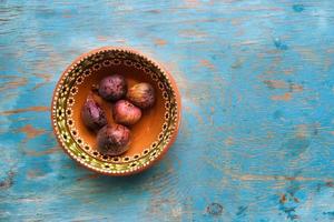 Fig texture with blue vintage background photo