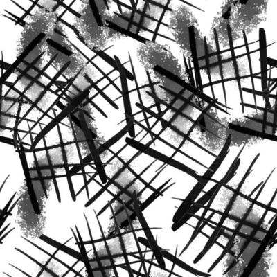 Abstract seamless background. Strokes made with ink. Vector. Hand drawing.