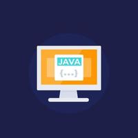 codificación java, icono de vector de programación