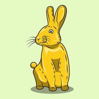 vector of a golden bunny to welcome the new year 2023