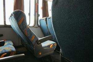 interior of new modern bus photo