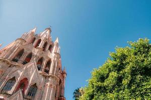 San Miguel de Allende, Landmark Parroquia De San Miguel Arcangel cathedral in historic city center photo