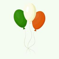 Balloons for the holiday of St. Patrick's Day. Vector illustration isolated on a white background.