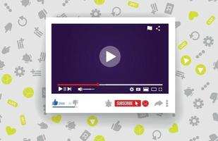 Video Player Vector illustration