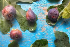 Fig texture with blue vintage background photo