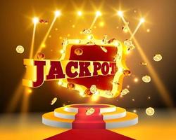 The gold word Jackpot, vector