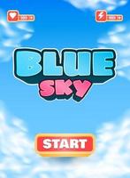 funny blue sky game ui vertical board interface vector illustration